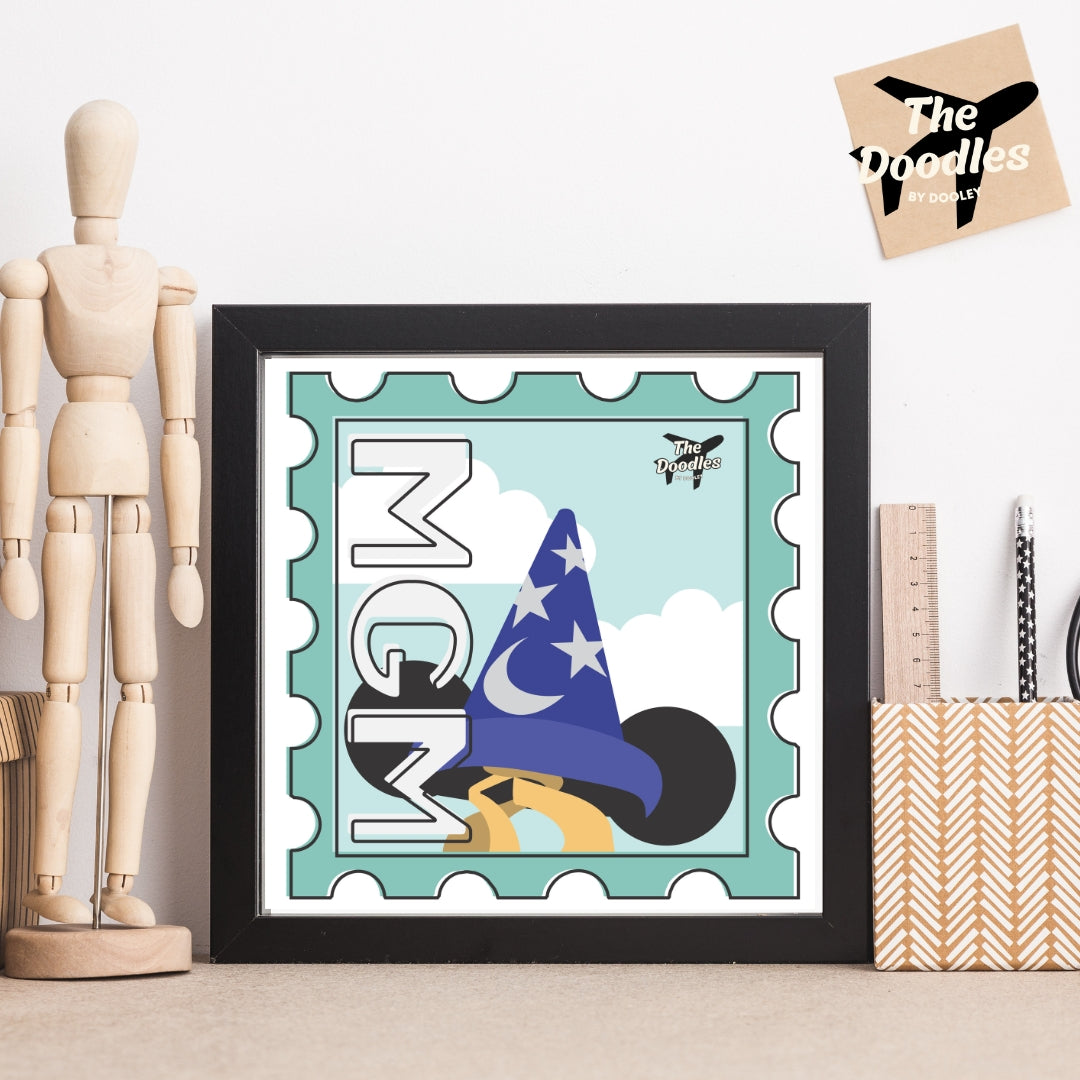 MGM Theme Park Postage Stamp Print