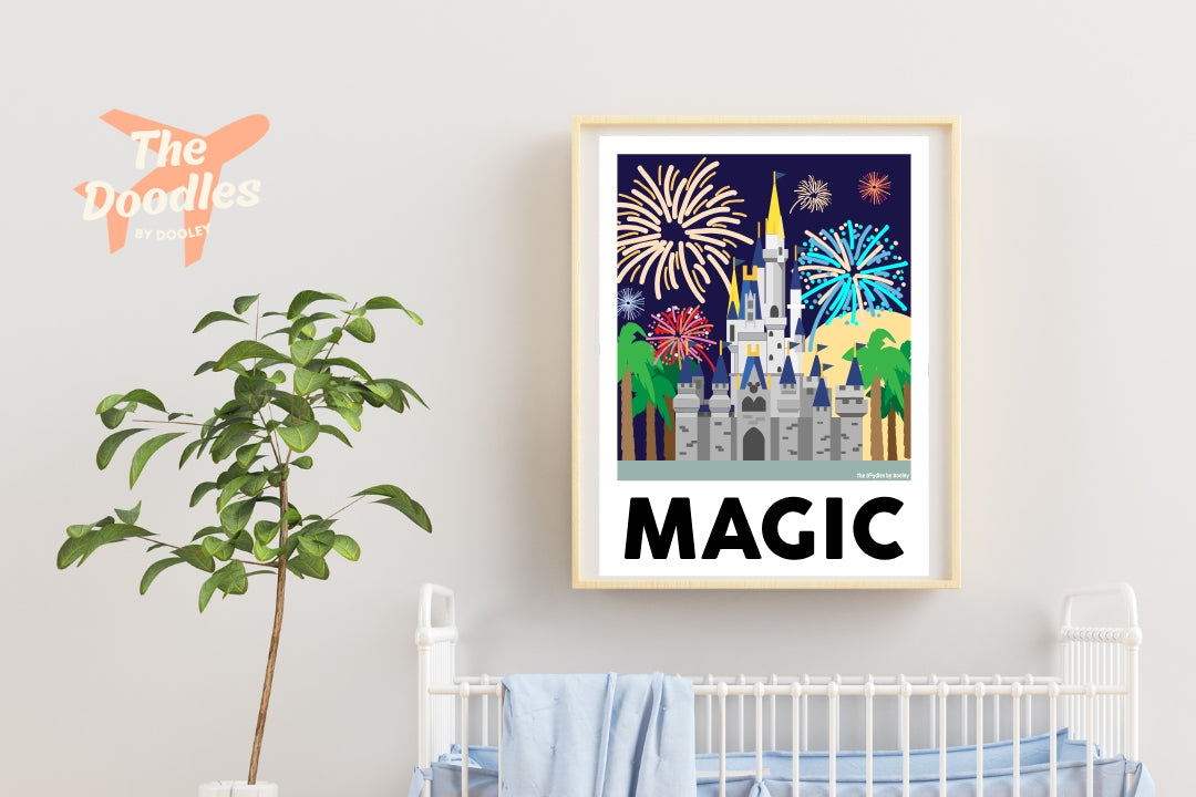 Magic Castle Firework Print