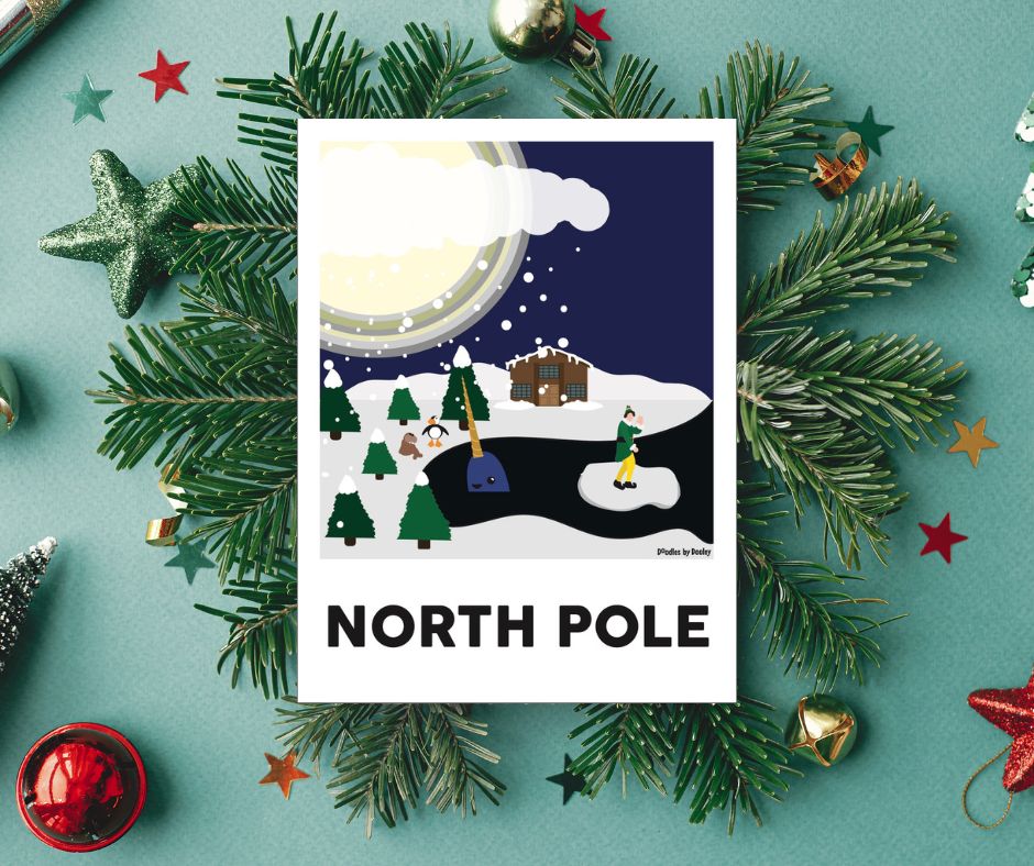 Elf Poster #1 - Buddy leaves the North Pole
