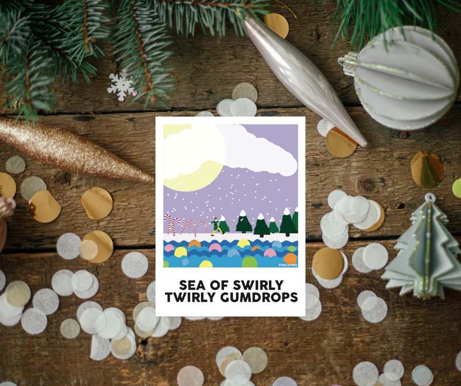 Elf Poster #3 - Sea of Swirly Twirly Gumdrops