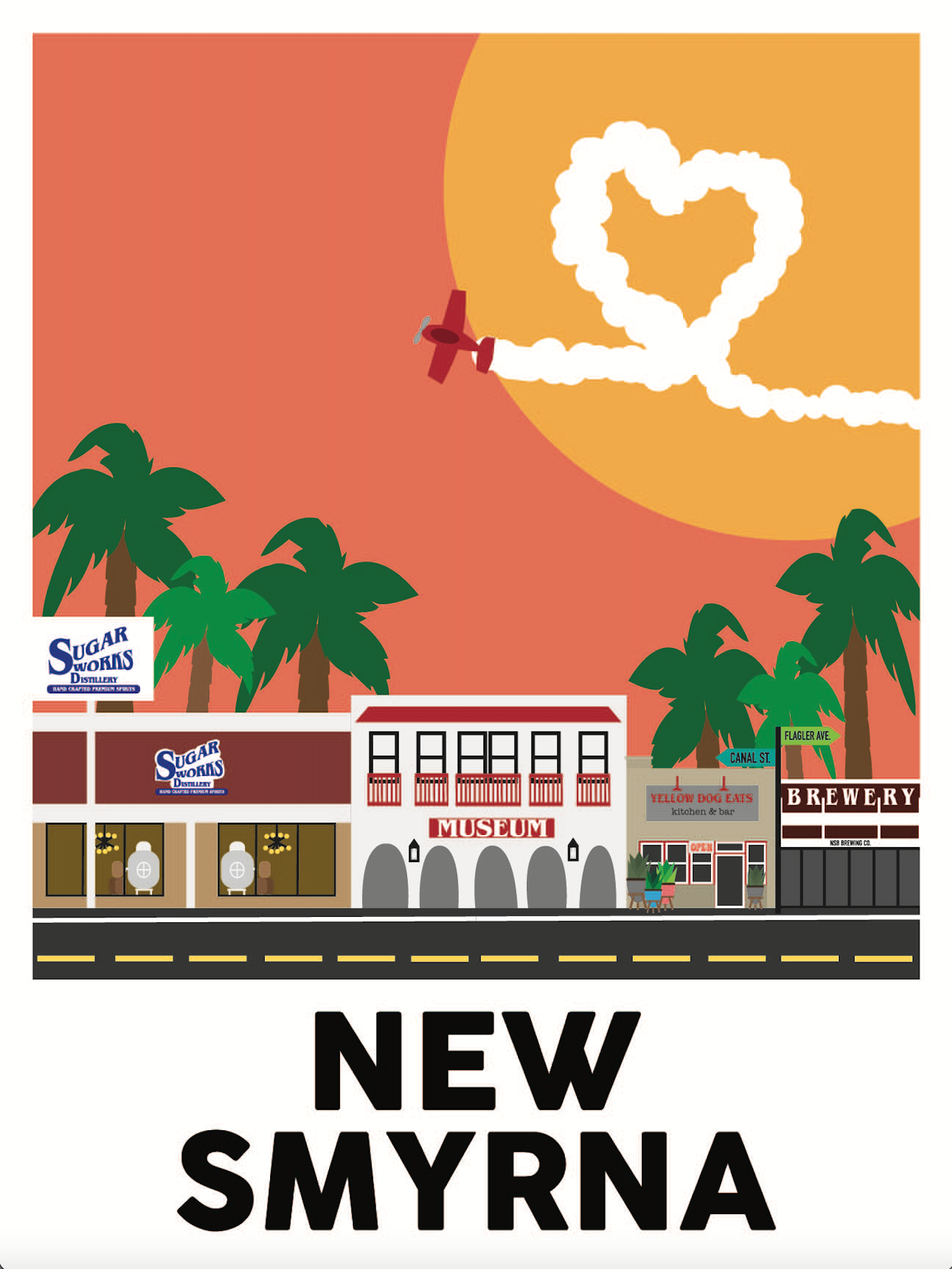 Canal St. New Smyrna Beach Poster