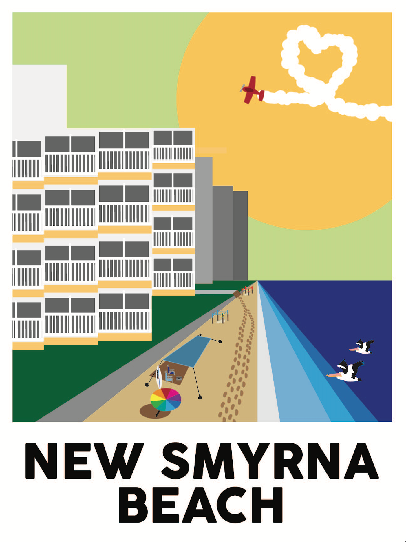 Beach View New Smyrna Beach Poster