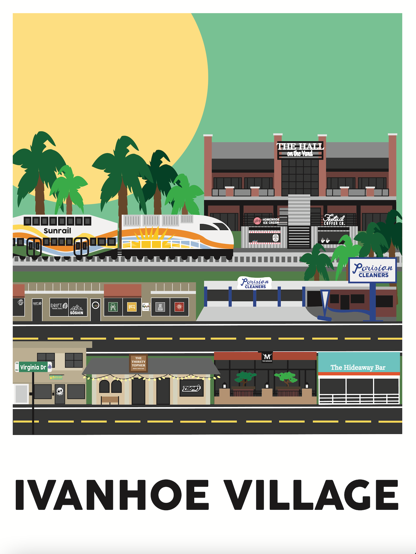 Virginia Dr. Ivanhoe Village Poster