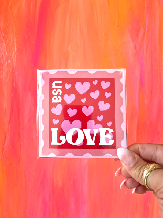 “LOVE” Postage Stamp Print