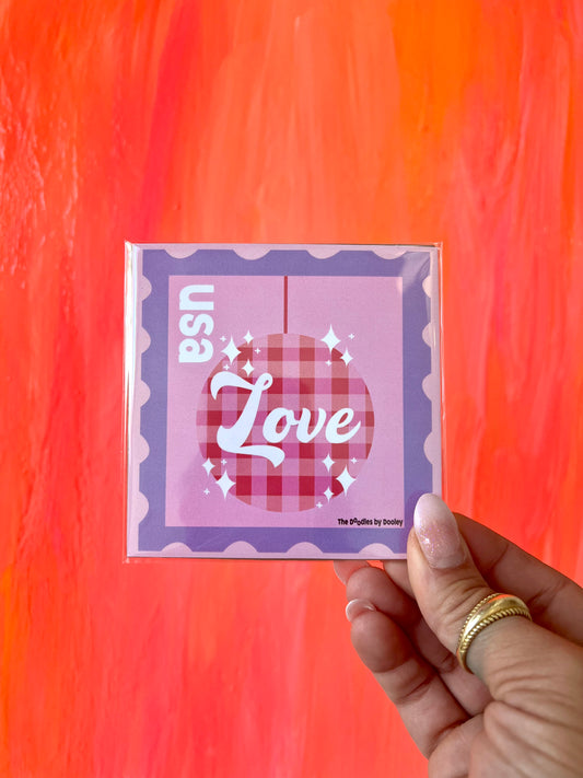 “Disco Love” Postage Stamp Print