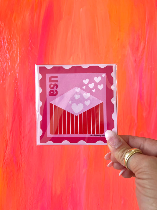 “Sealed with Love” Postage Stamp Print