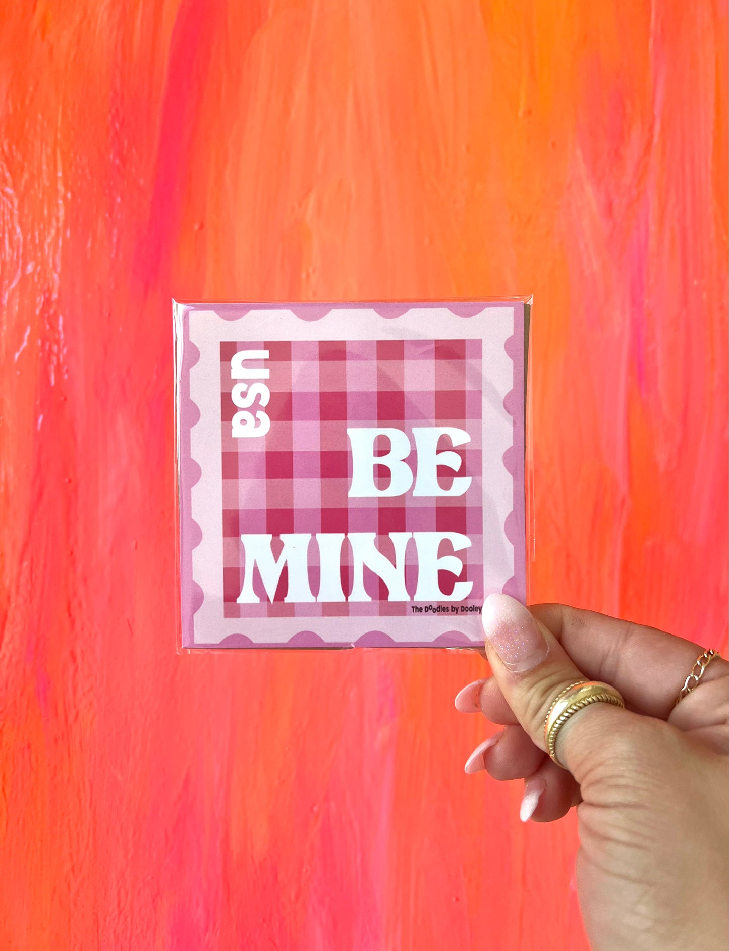 “Be Mine” Postage Stamp Print