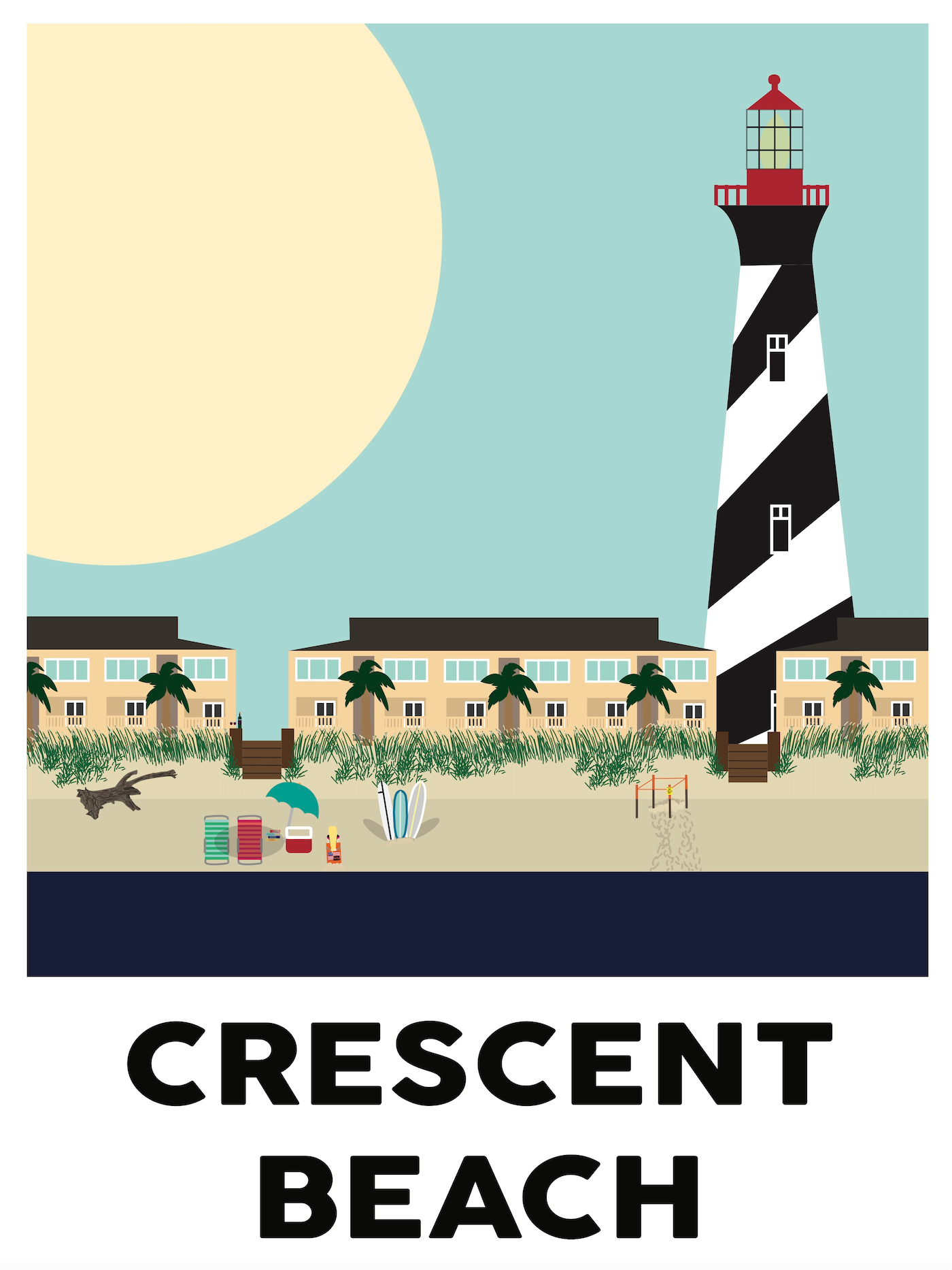 Crescent Beach Poster